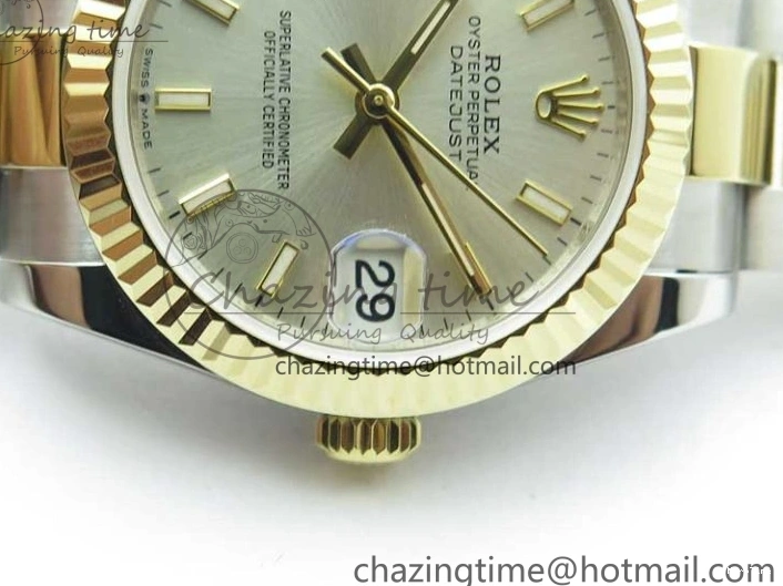 MiroTime 0506 Datejust 31mm 278273 SS YG BP Maker Best Edition Silver Sticks Markers Dial on SS YG Oyster Bracelet QuickDry 2712